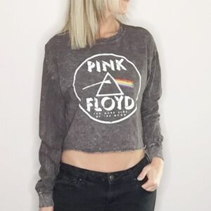 PERRYSCOPE | Pink Floyd Tie-Dye Long Sleeve Crop Y2K 00's 90s